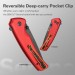 Sencut Sachse Red Aluminium Folding Knife