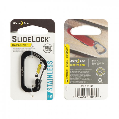 Nite Ize Slide Lock Carabiner #2 Black