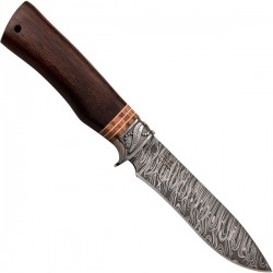 Elk Ridge Damascus Etched Fixed Blade Knife