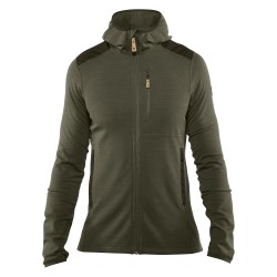 Fjallraven Keb Fleece Hoodie Laurel Green/Deep Forest