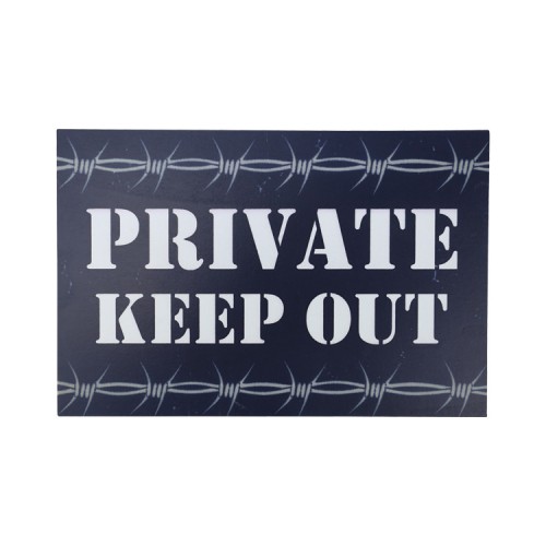 "Private Keep Out" Wooden Sign