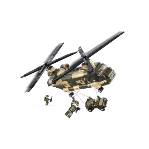 Sluban Military Bricks B0508 Chinook Helicopter
