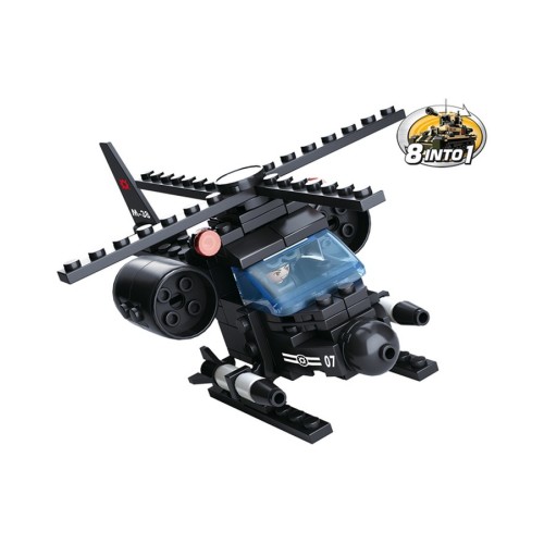 Sluban Military Bricks B0587D Helicopter 8in1