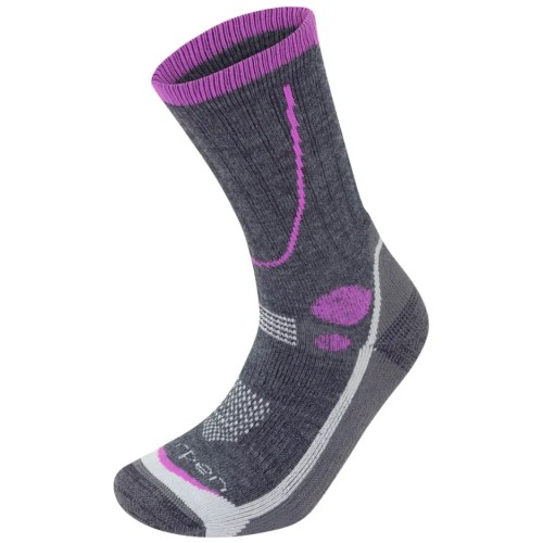 Lorpen Women's Mid Hiker Primaloft /Merino Socks - Charcoal/Pink 
