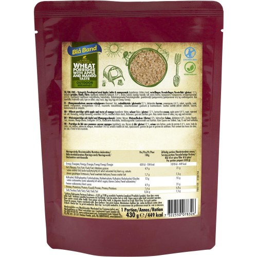 Bla Band Wet Wheat Porridge with Apple and Mango Expedition Meal