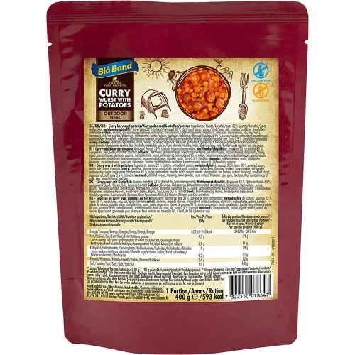 Bla Band Wet Curry Wurst with Potatoes Expedition Meal