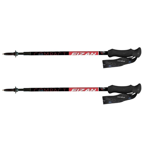Fizan Compact Walking Poles Red