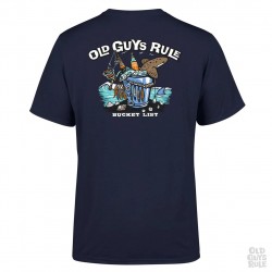 Old Guys Rule 'Bucket List 3' Tshirt- Navy