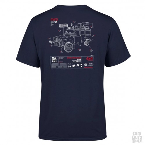 Old Guys Rule 'Dirty Wekend 4' Tshirt- Navy