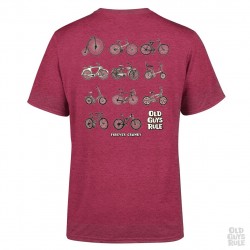 Old Guys Rule 'Forever Cranky' Tshirt- Heather Cardinal