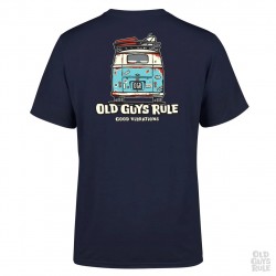 Old Guys Rule 'Good Vibes 3' Tshirt- Navy