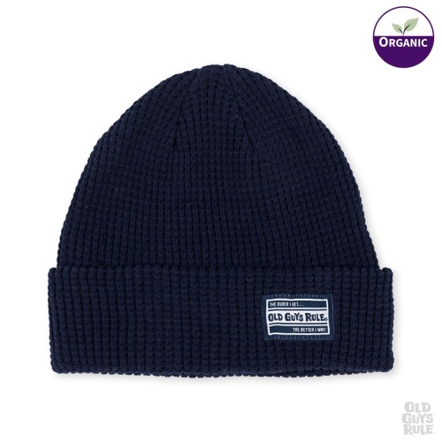 Old Guys Rule Waffle Beanie Navy