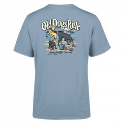 Old Guys Rule 'Old Dogs Rule 2' Tshirt- Stone Blue