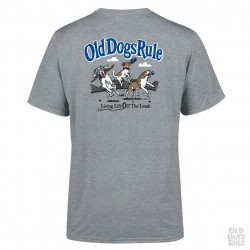 Old Guys Rule 'Old Dogs Rule' Tshirt- Grey