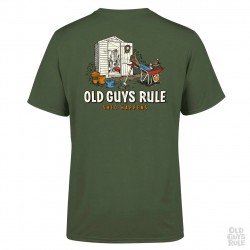 Old Guys Rule 'Shed Happens 3' Tshirt- Olive