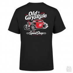 Old Guys Rule 'Speed Shop' Tshirt- Black