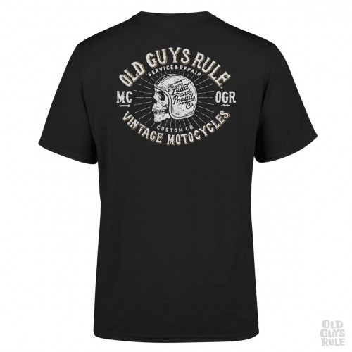 Old Guys Rule 'Vintage Motorcycle 3' Tshirt- Black