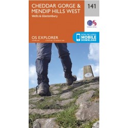 OS Explorer Map 141 Cheddar Gorge & Mendip Hills West