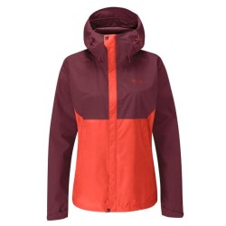 Rab Women's Downpour Eco Jacket Deep Heather/Red Grapefruit Rab Women's Downpour Eco Jacket Deep Heather/Red Grapefruit