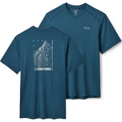 Rab Force Esker Tee Short Sleeve Dryflo Solar UPF 40+ Tempest Blue