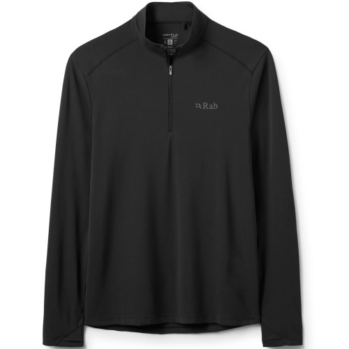 Rab Force Long Sleeve Zip Black UPF 40 Rab Force Long Sleeve Zip Black UPF 40