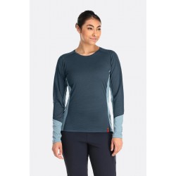 Rab Women's Syncrino Base Long Sleeve Merino Blend , Orion Blue