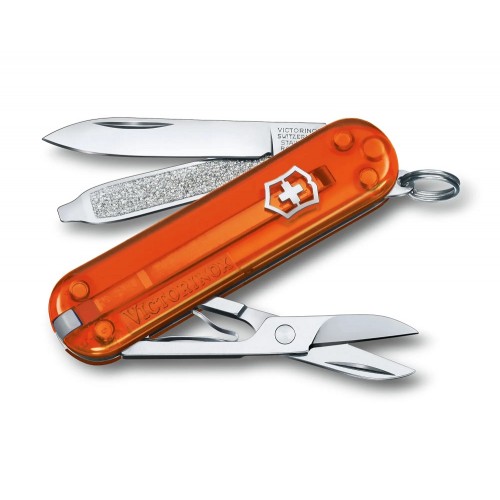 Victorinox Classic Transparent Swiss Army Knife - Fire Opal