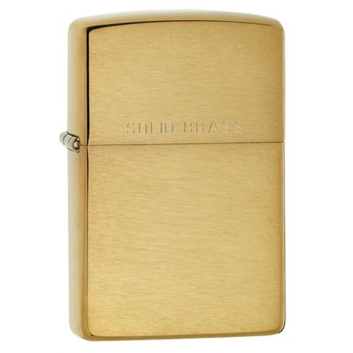 Zippo Brushed Solid Brass Lighter