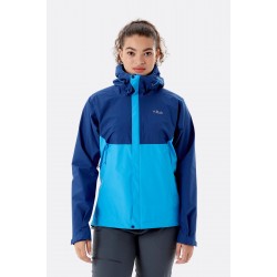 Rab Women's Downpour Eco Jacket Nightfall/Alaska Blue